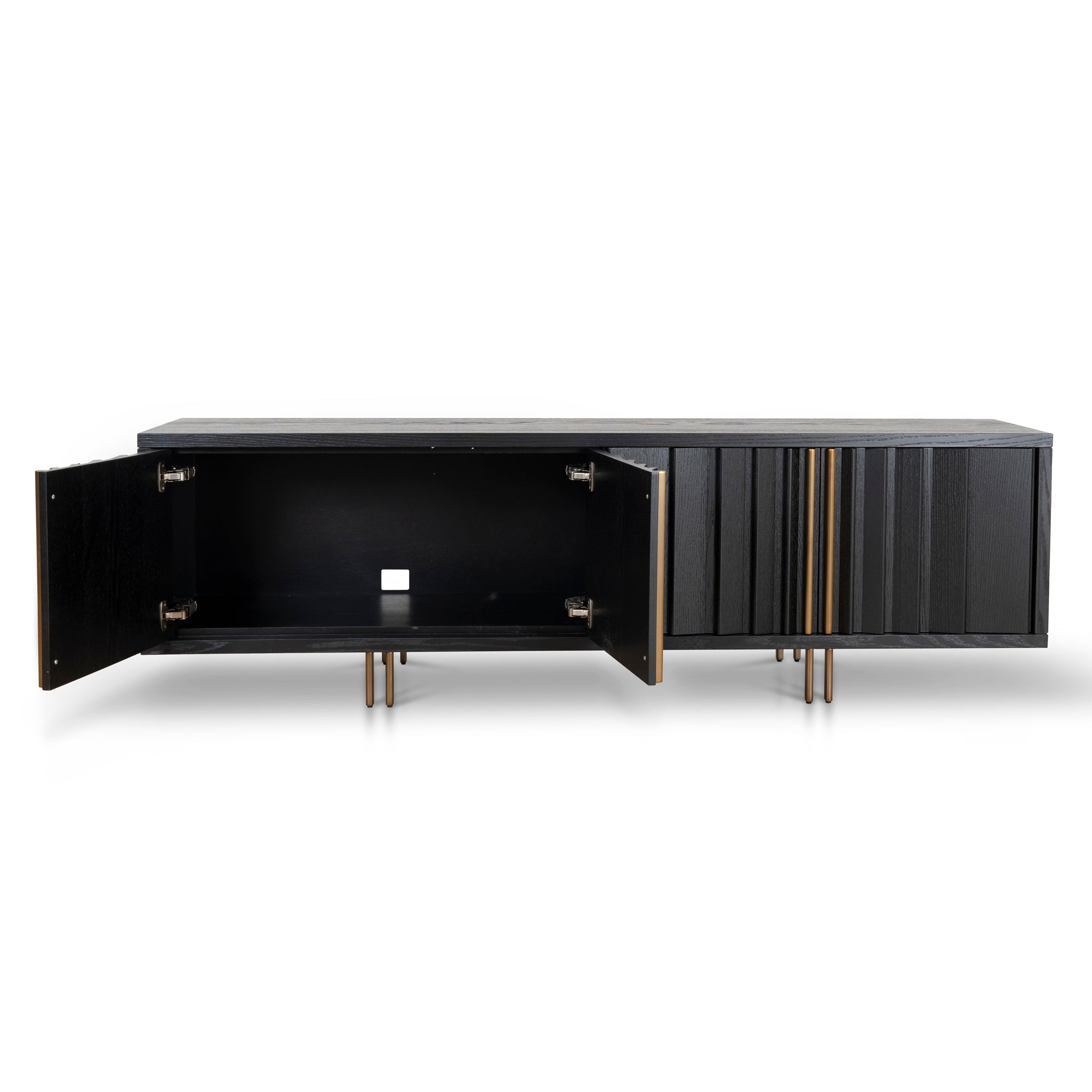 2m Palermo TV Entertainment Unit - Textured Espresso Black
