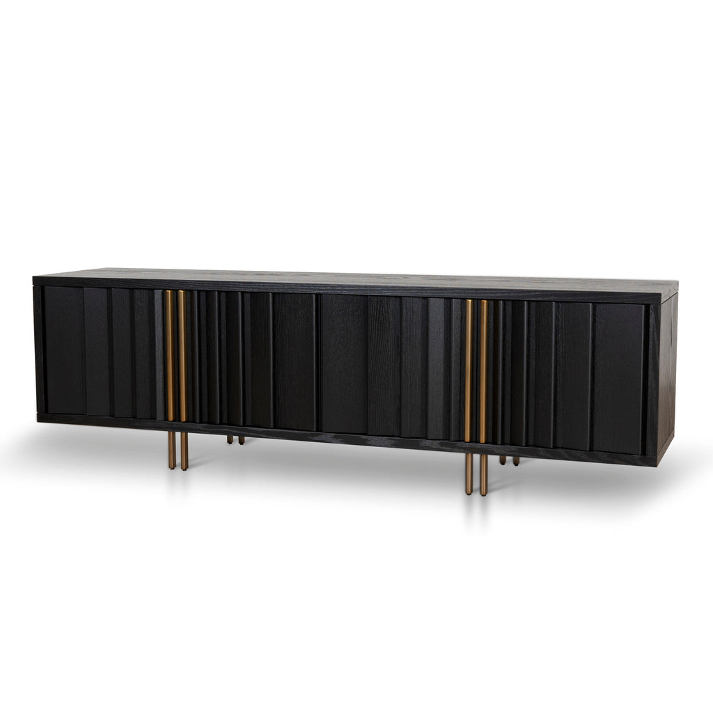 2m Palermo TV Entertainment Unit - Textured Espresso Black