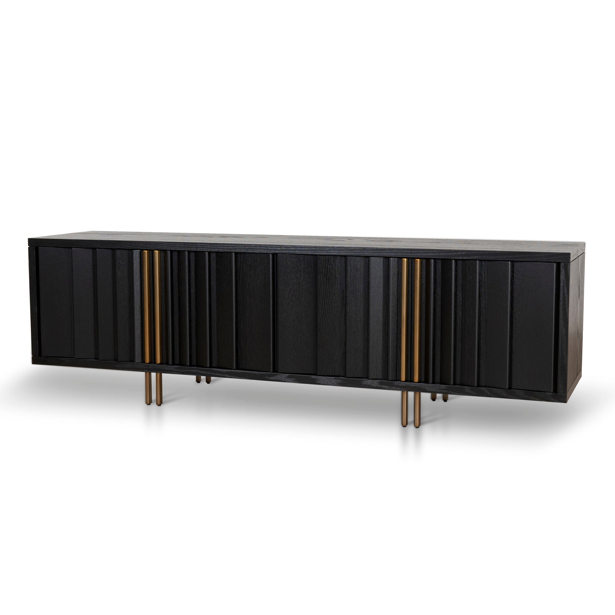2m Palermo TV Entertainment Unit - Textured Espresso Black