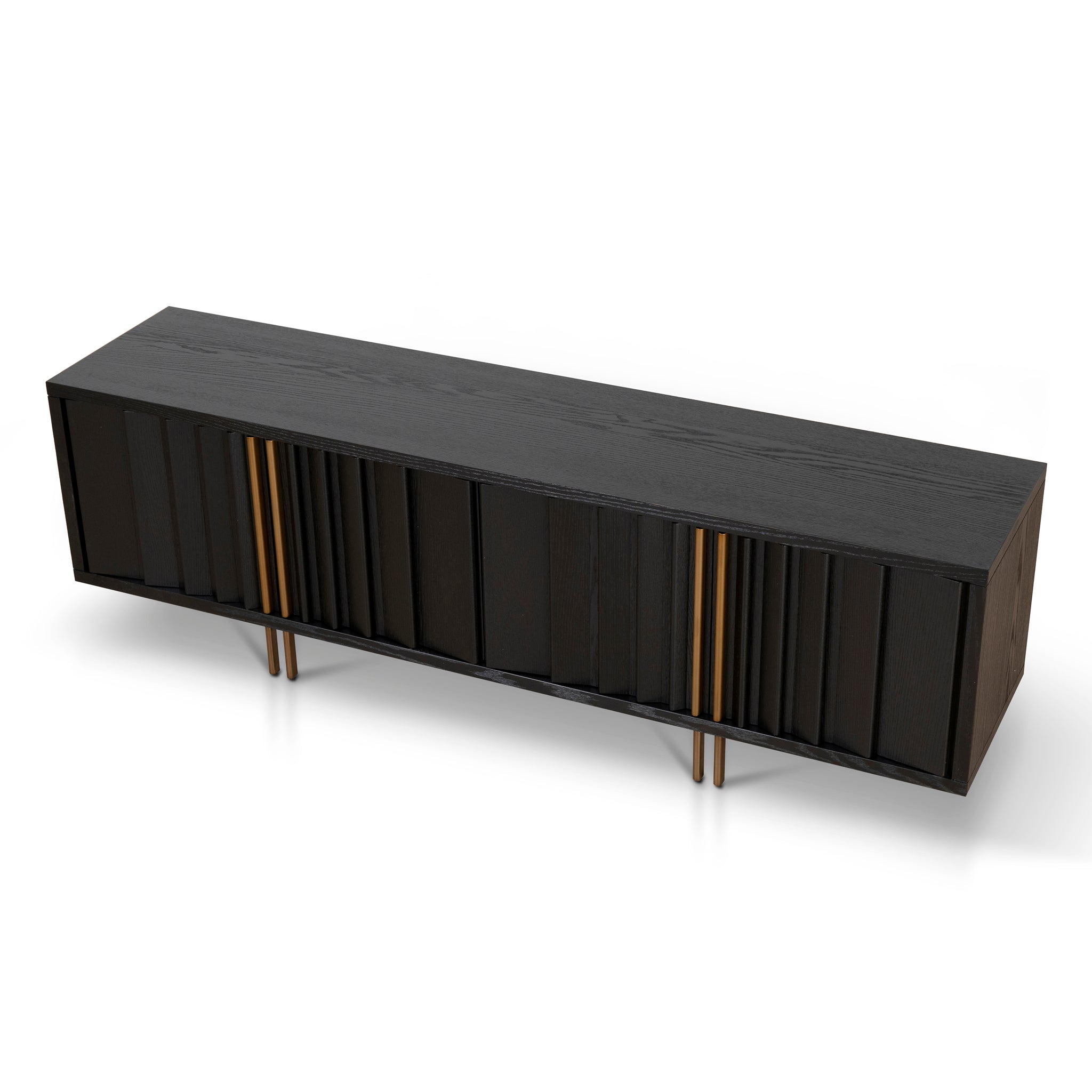 2m Palermo TV Entertainment Unit - Textured Espresso Black