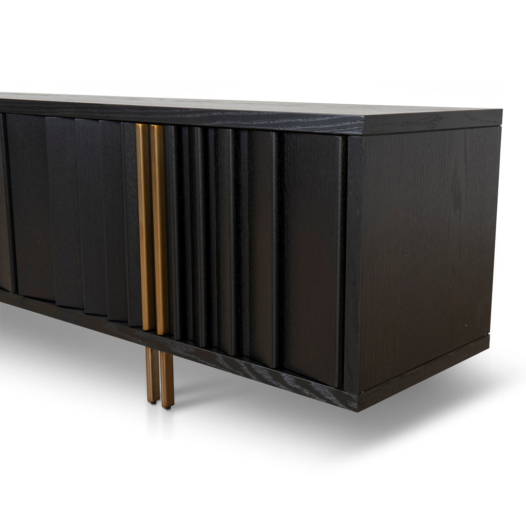 2m Palermo TV Entertainment Unit - Textured Espresso Black