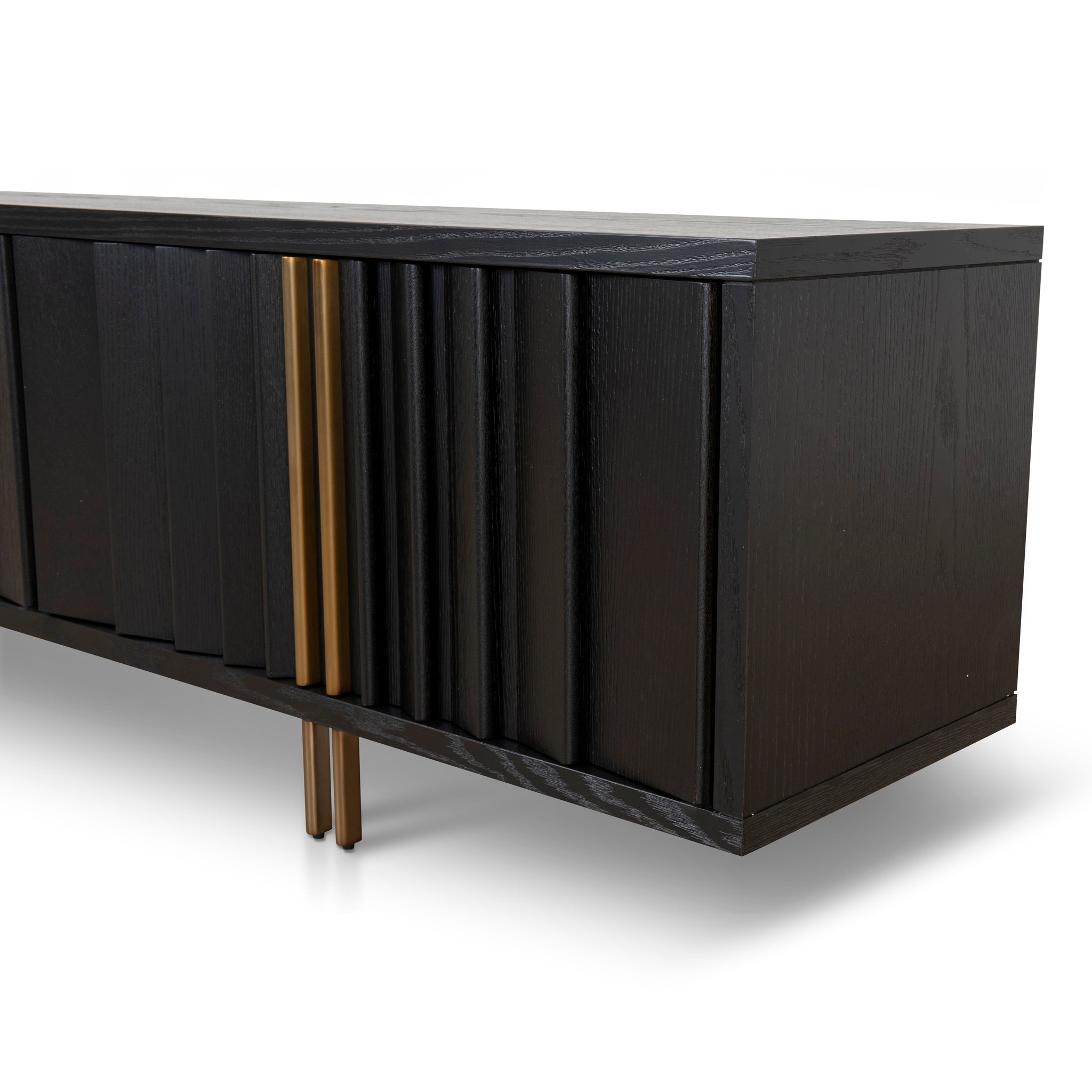 2m Palermo TV Entertainment Unit - Textured Espresso Black