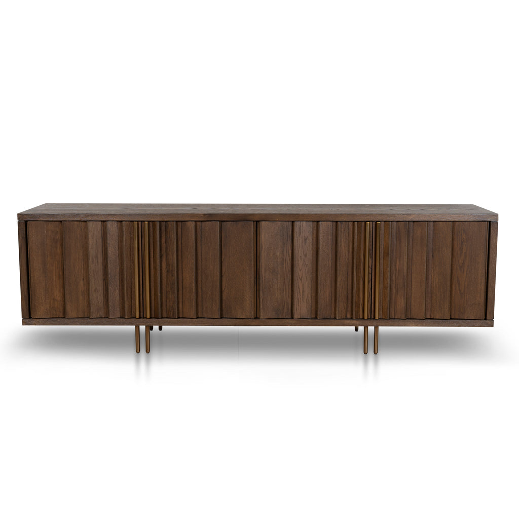 2m Palermo TV Entertainment Unit - Caramel Oak