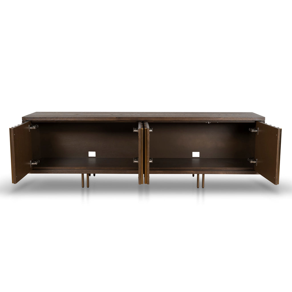 2m Palermo TV Entertainment Unit - Caramel Oak