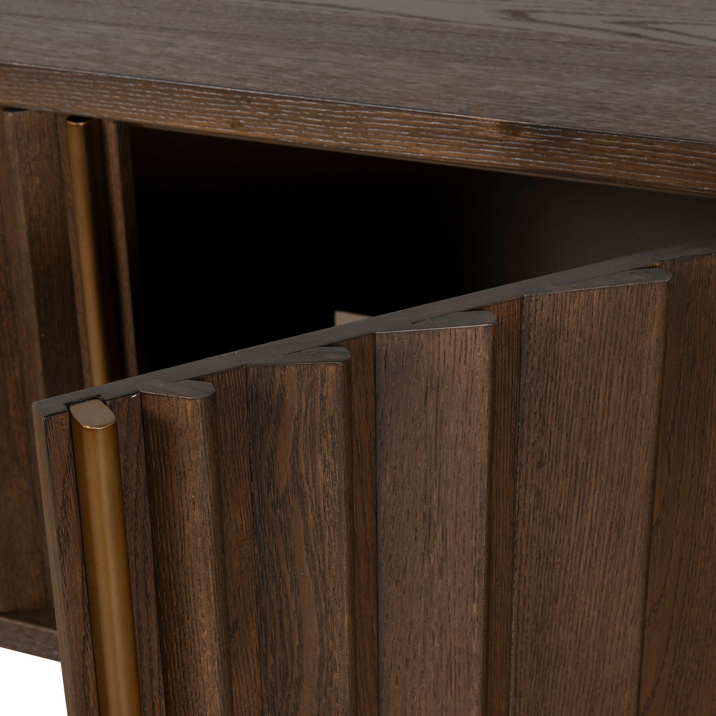 2m Palermo TV Entertainment Unit - Caramel Oak