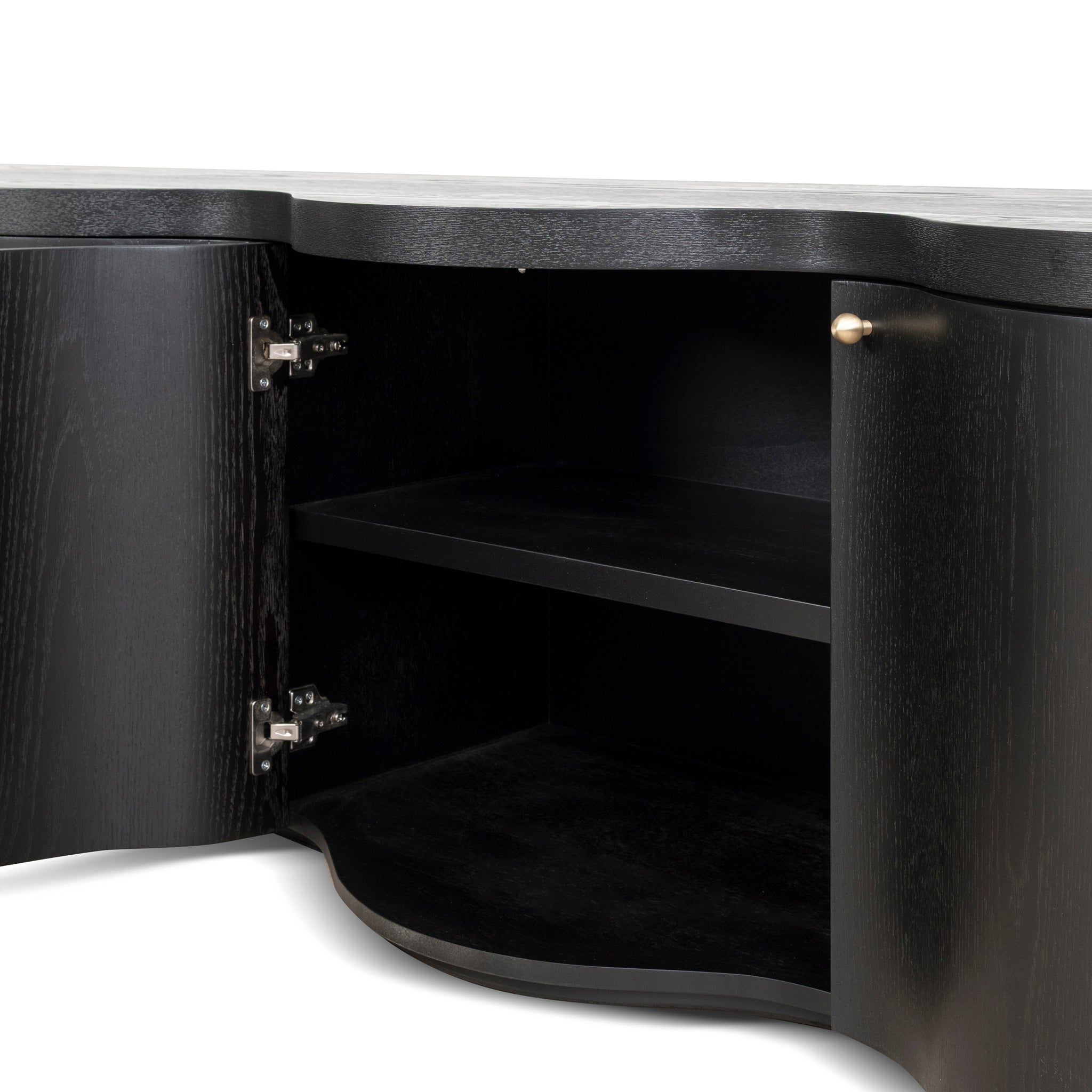 2.15m Palermo TV Entertainment Unit - Textured Espresso Black