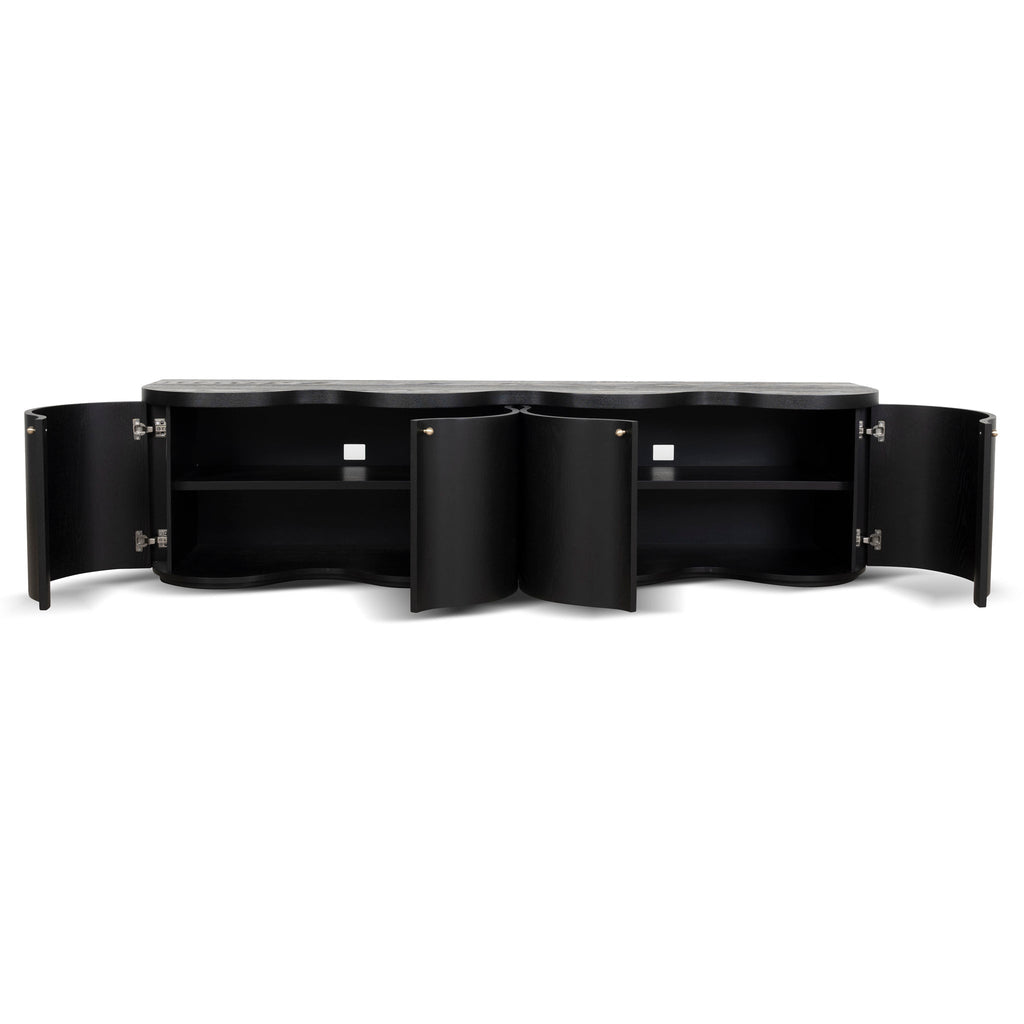 2.15m Palermo TV Entertainment Unit - Textured Espresso Black