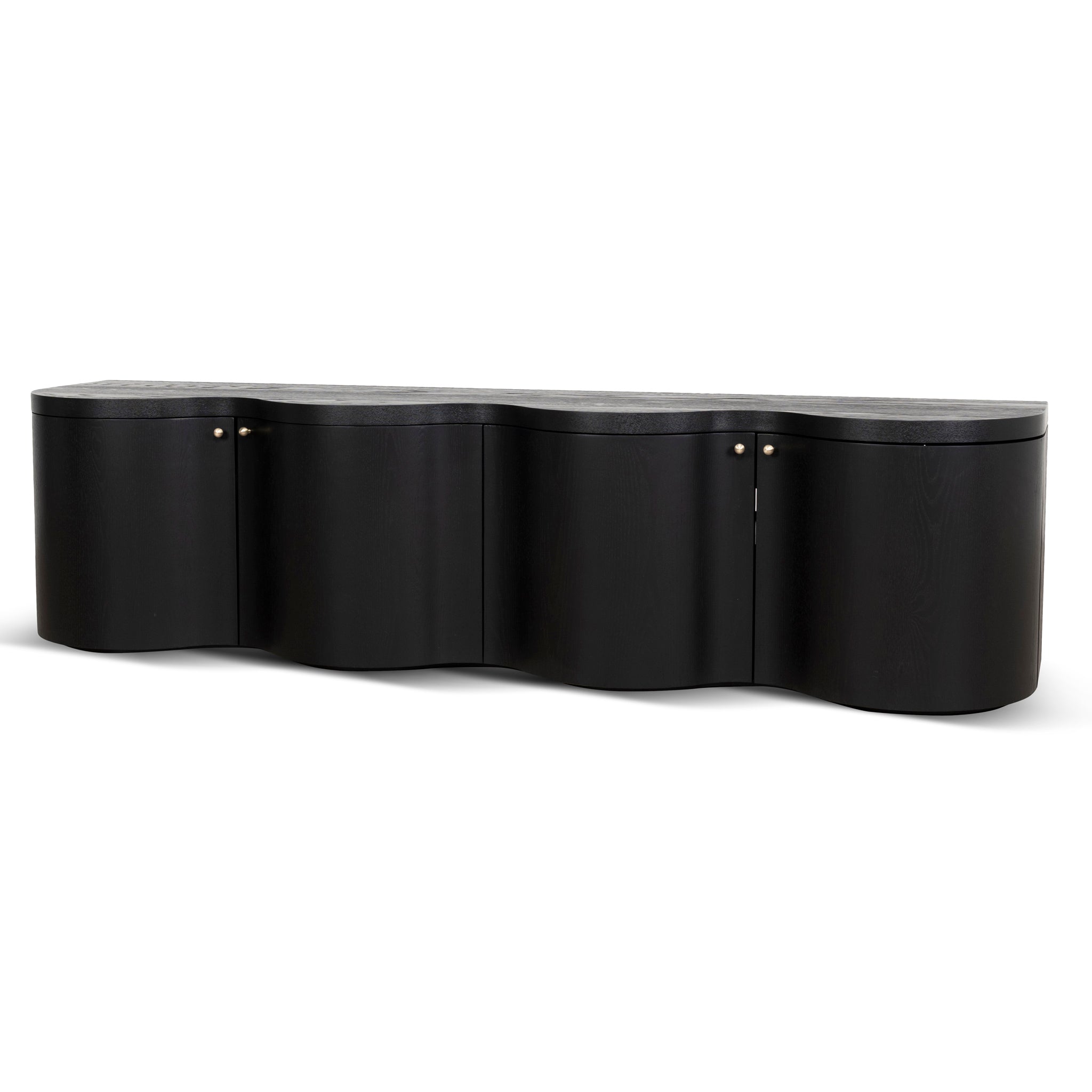 2.15m Palermo TV Entertainment Unit - Textured Espresso Black