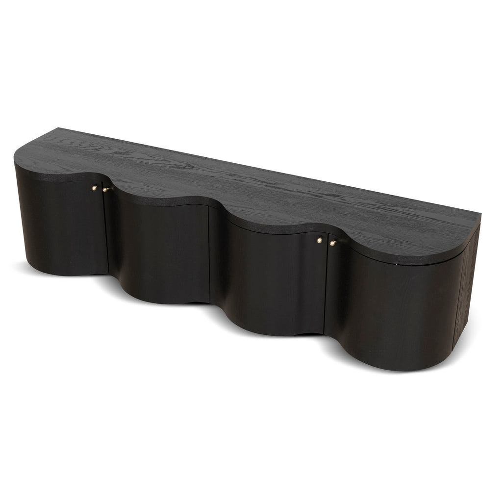 2.15m Palermo TV Entertainment Unit - Textured Espresso Black
