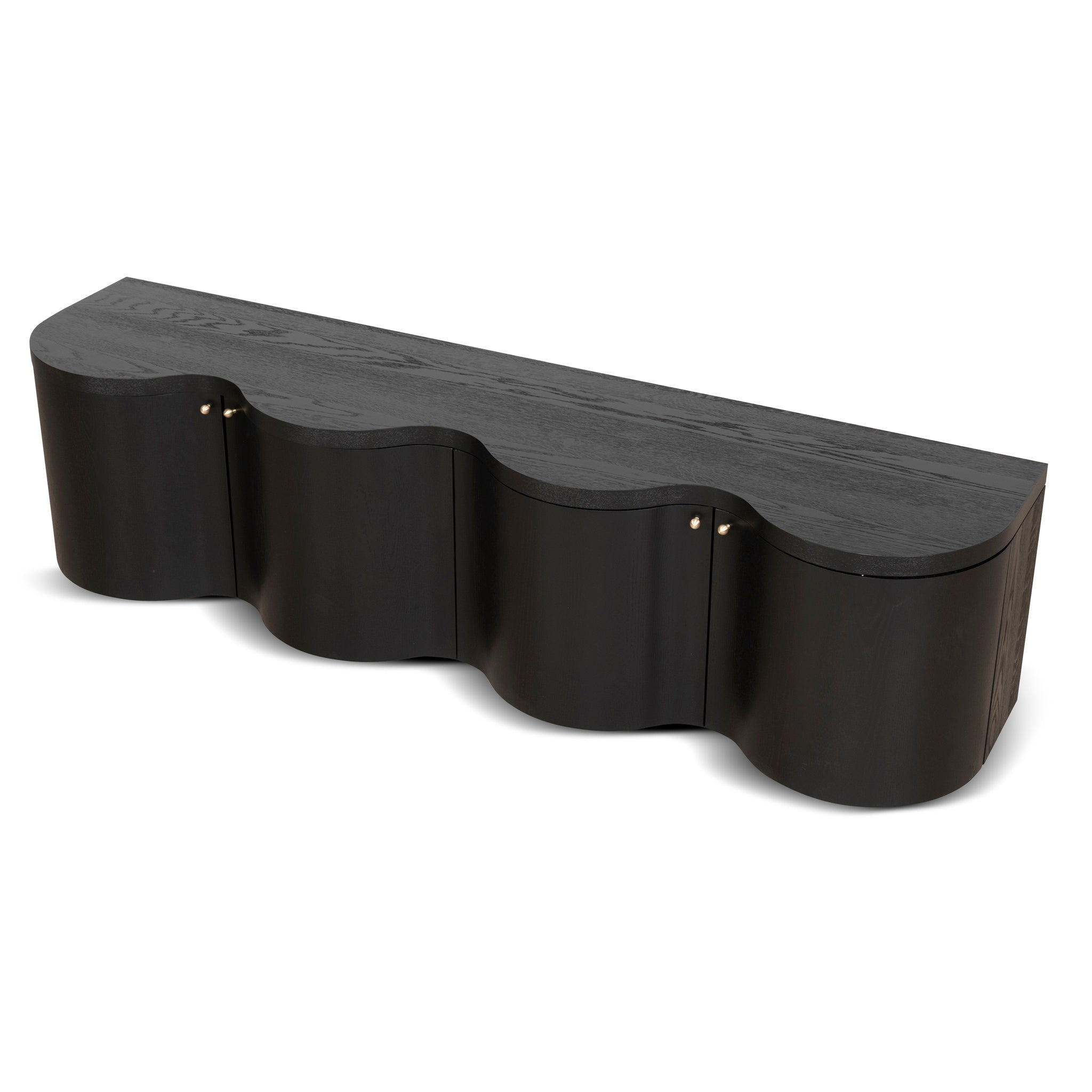 2.15m Palermo TV Entertainment Unit - Textured Espresso Black