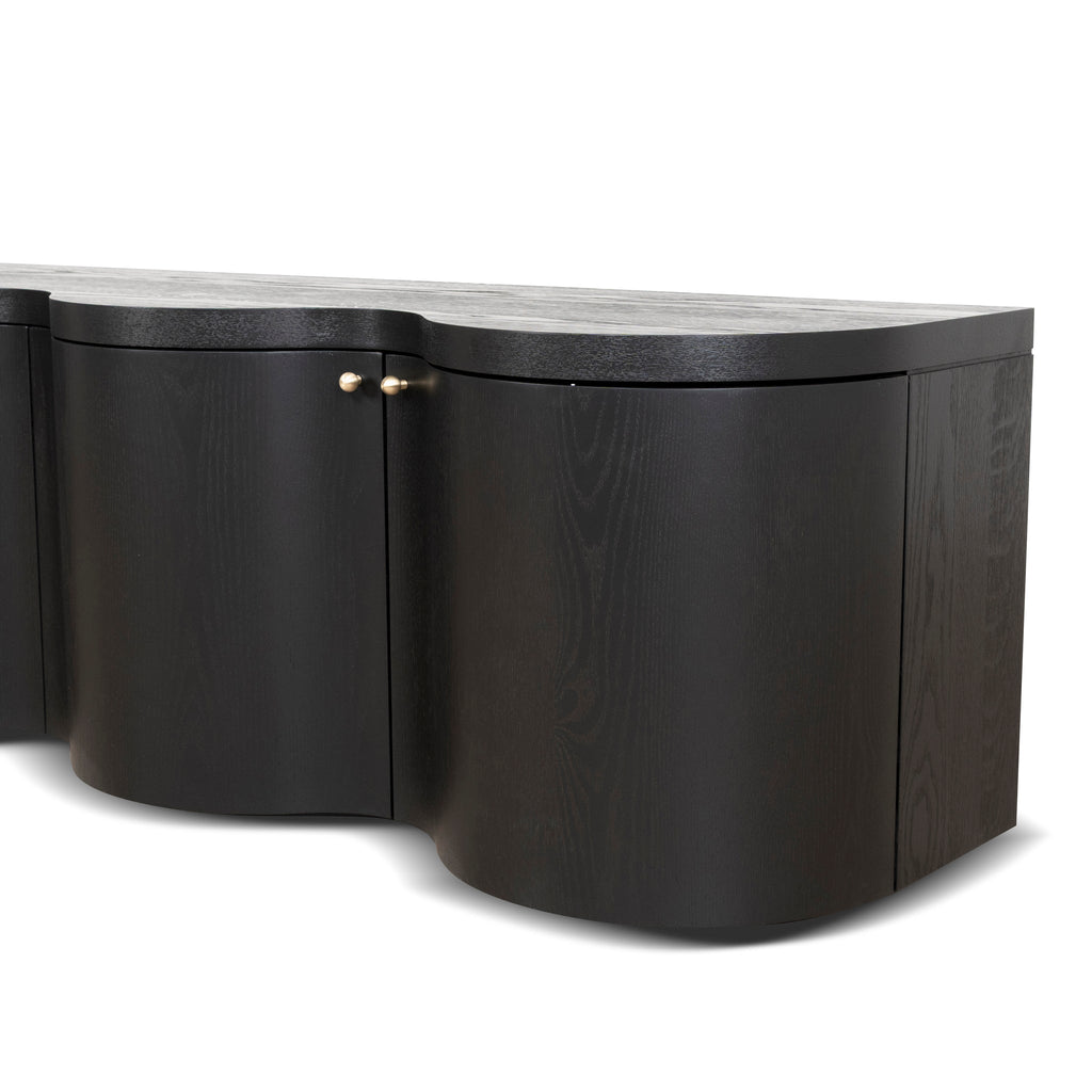 2.15m Palermo TV Entertainment Unit - Textured Espresso Black