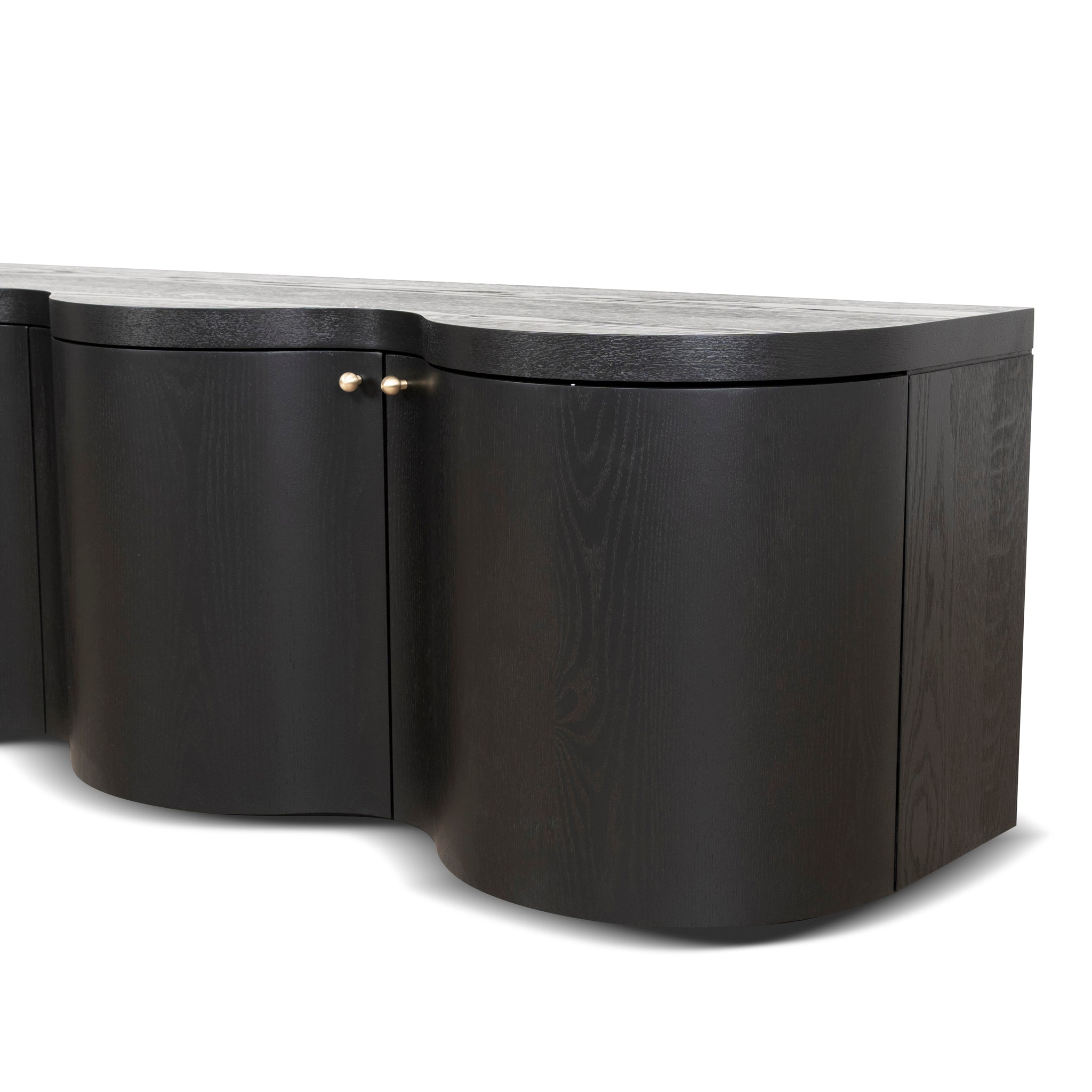 2.15m Palermo TV Entertainment Unit - Textured Espresso Black