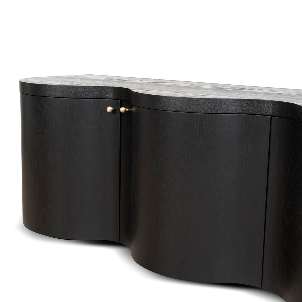2.15m Palermo TV Entertainment Unit - Textured Espresso Black