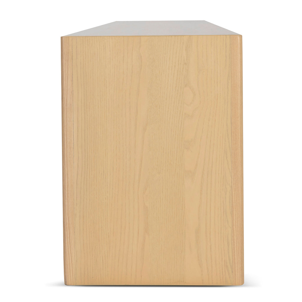 2.1m Travertine Top Palermo TV Entertainment Unit - Creme Ash