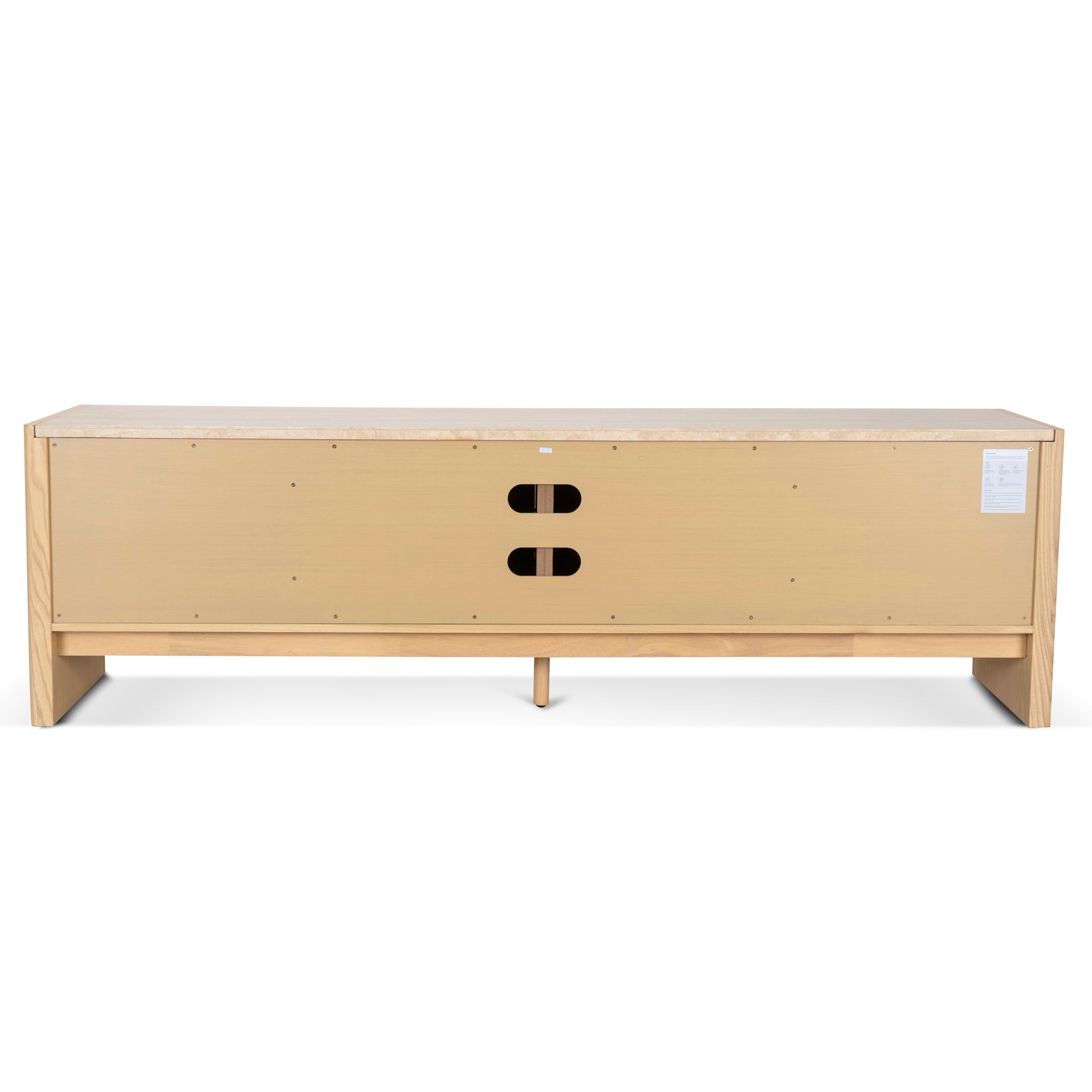 2.1m Travertine Top Palermo TV Entertainment Unit - Creme Ash