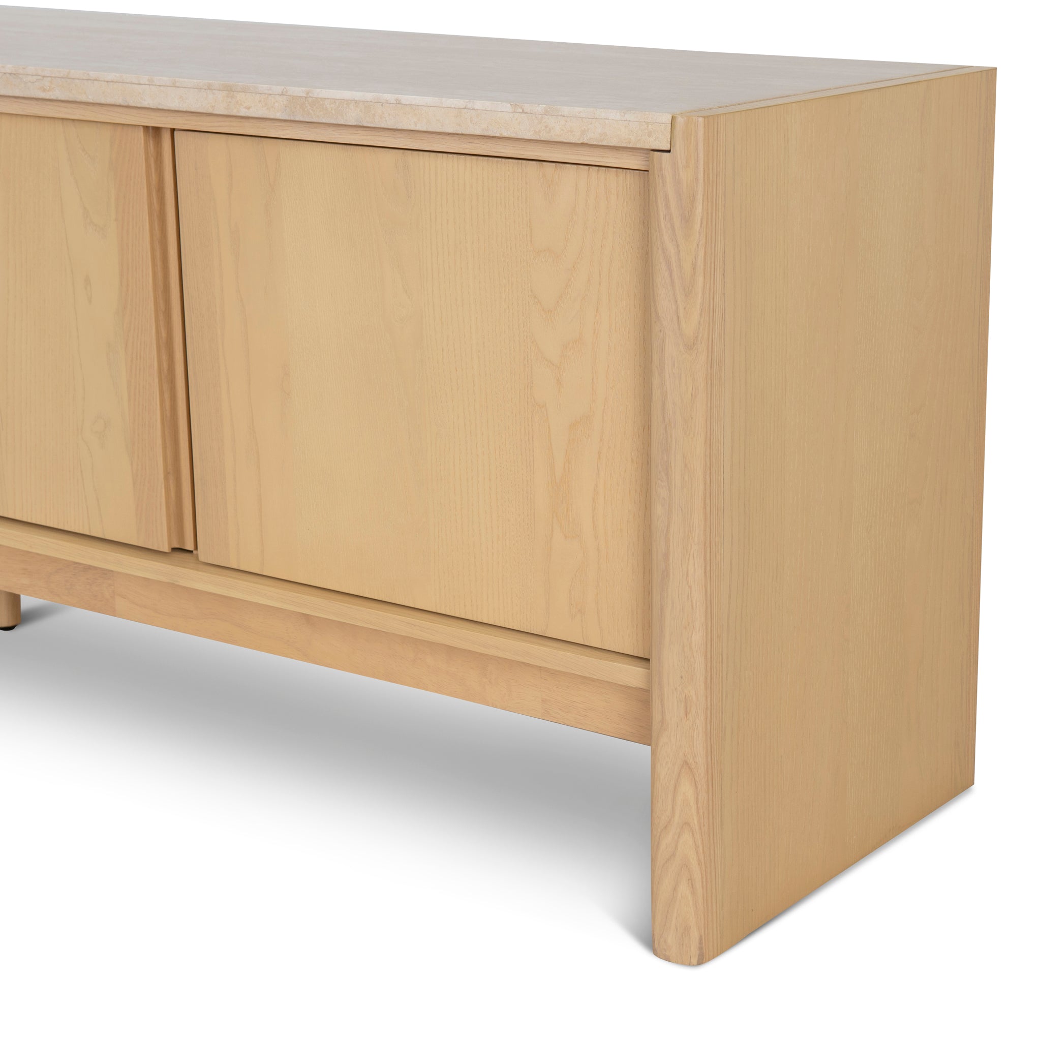 2.1m Travertine Top Palermo TV Entertainment Unit - Creme Ash