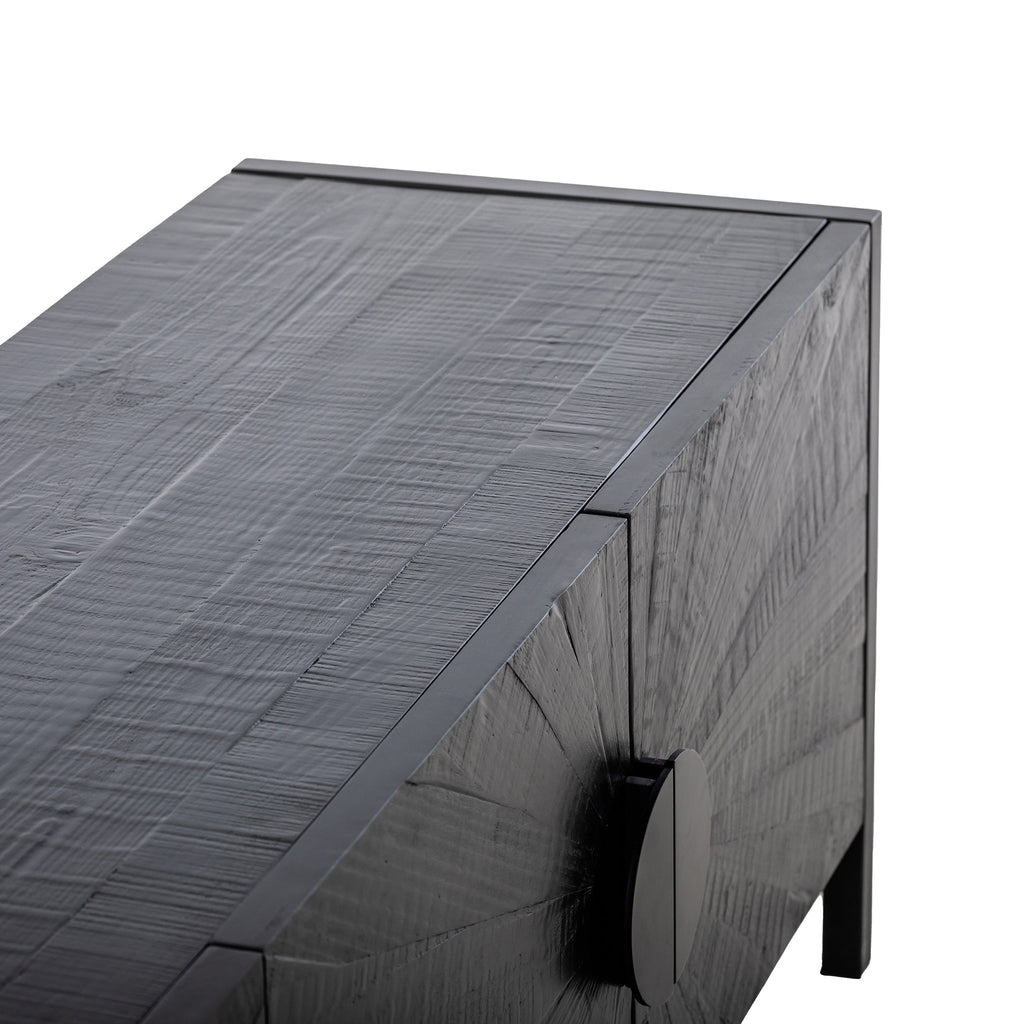 2.1m Wooden Palermo TV Entertainment Unit - Black