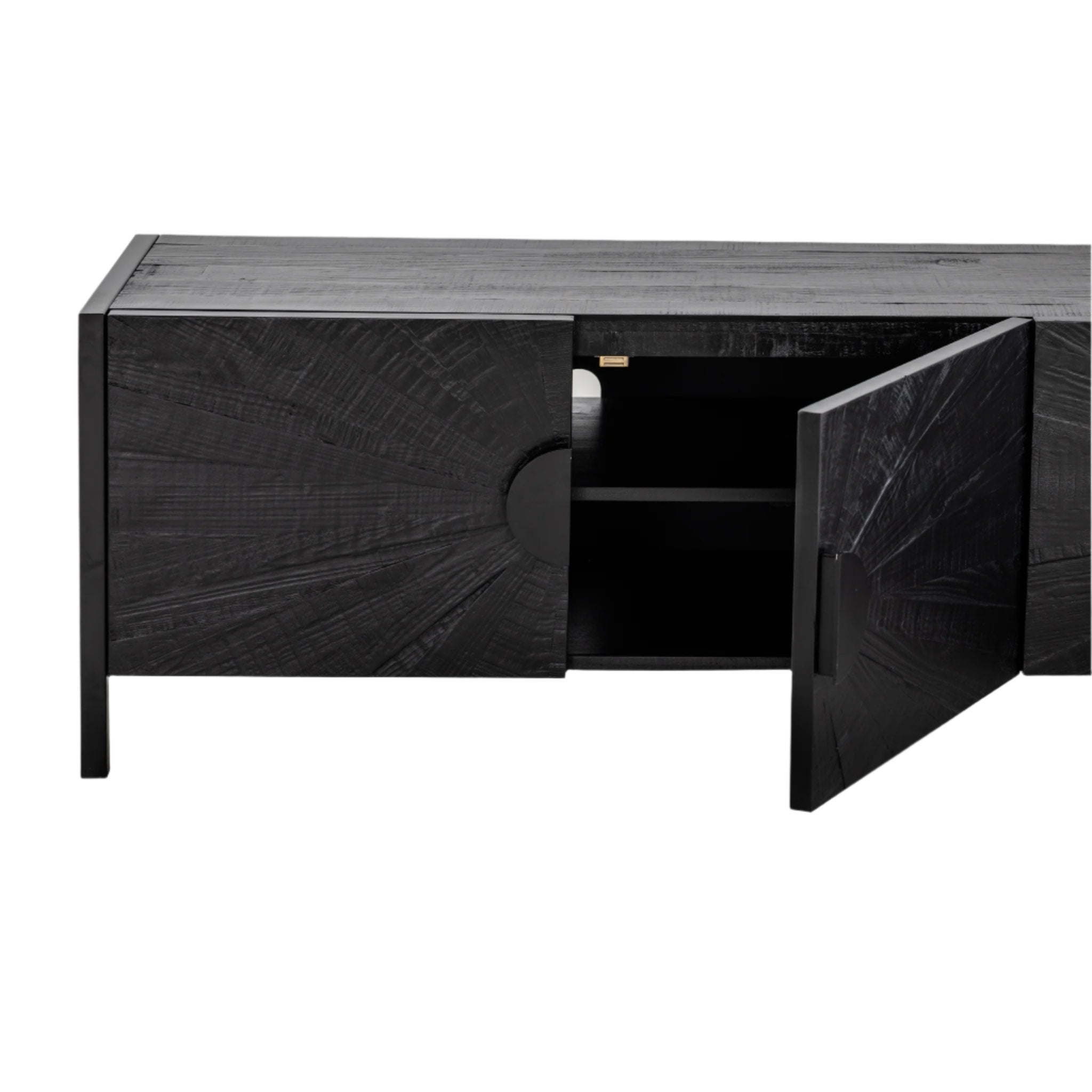 2.1m Wooden Palermo TV Entertainment Unit - Black