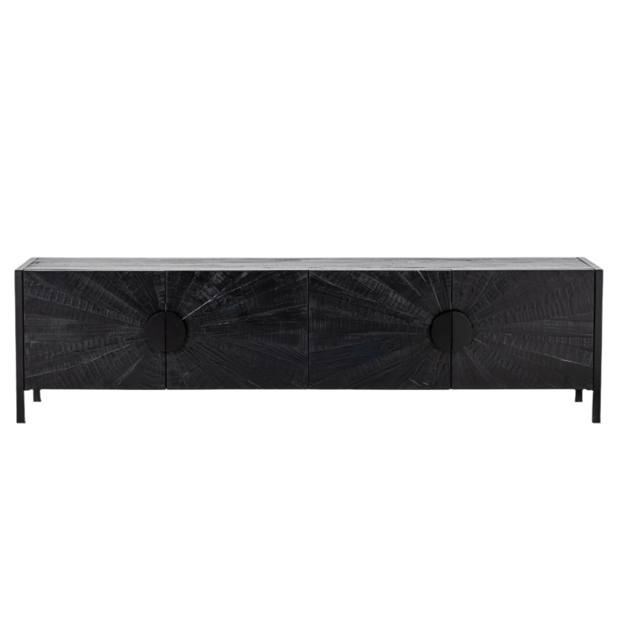 2.1m Wooden Palermo TV Entertainment Unit - Black