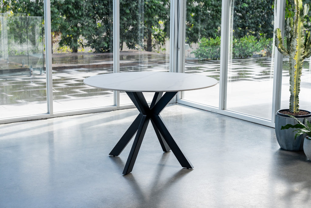 Venezia Round Dining Table Snow White