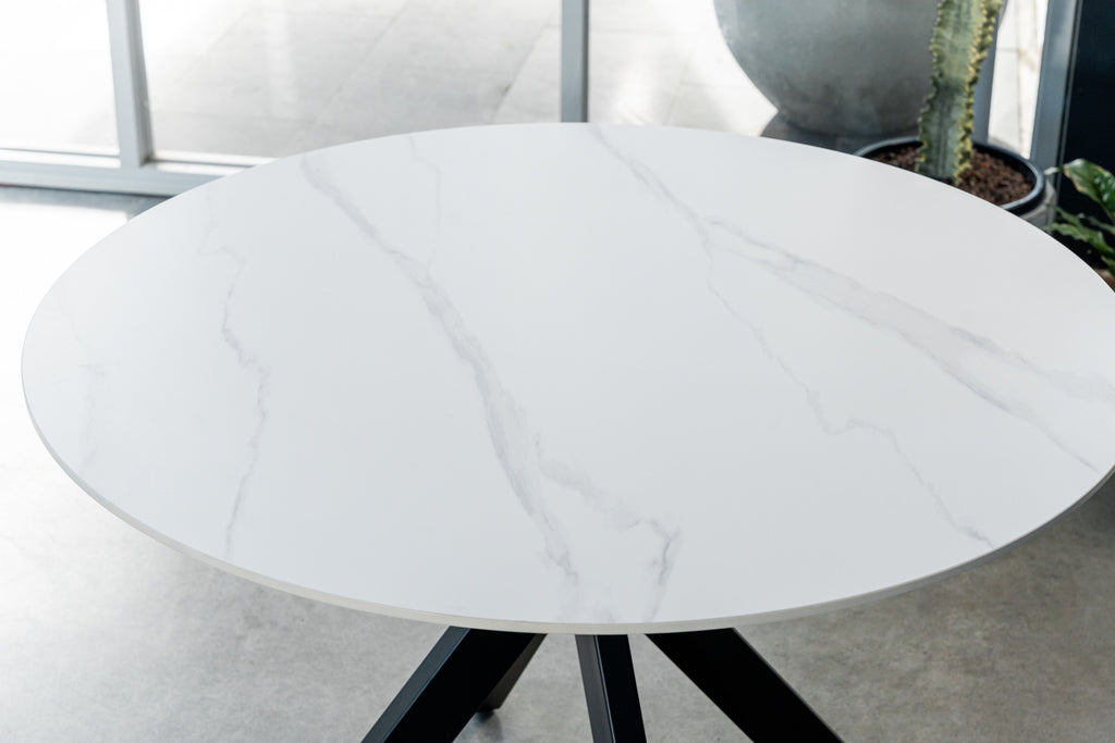 Venezia Round Dining Table Snow White