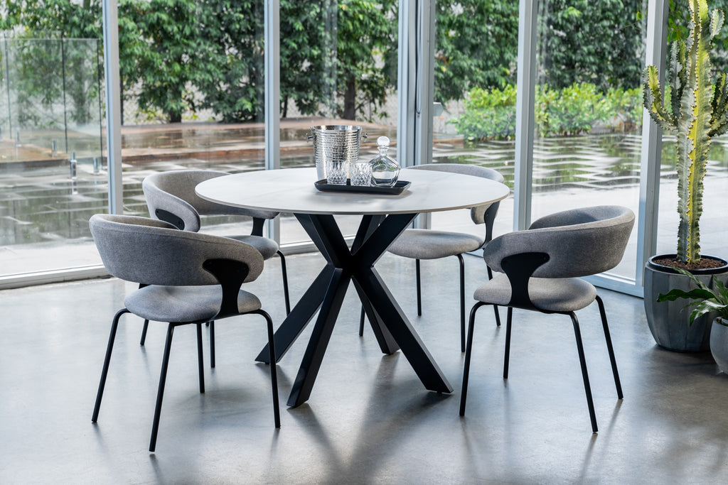 Venezia Round Dining Table Snow White