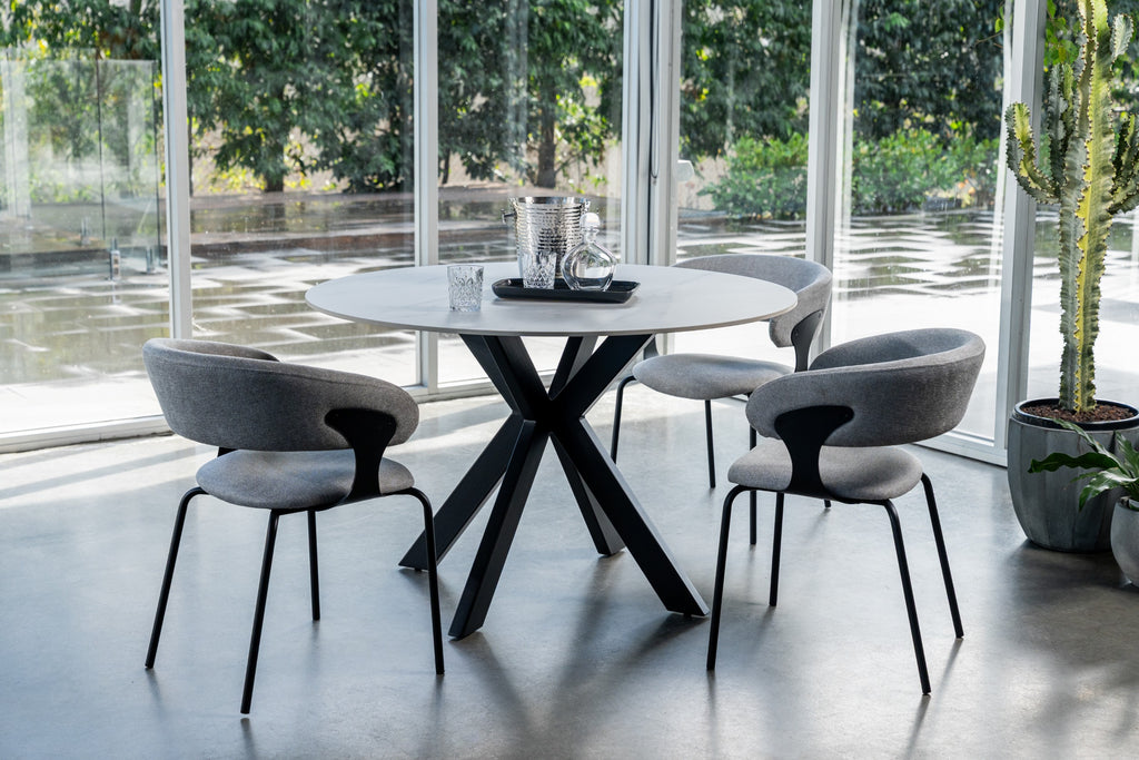 Venezia Round Dining Table Snow White