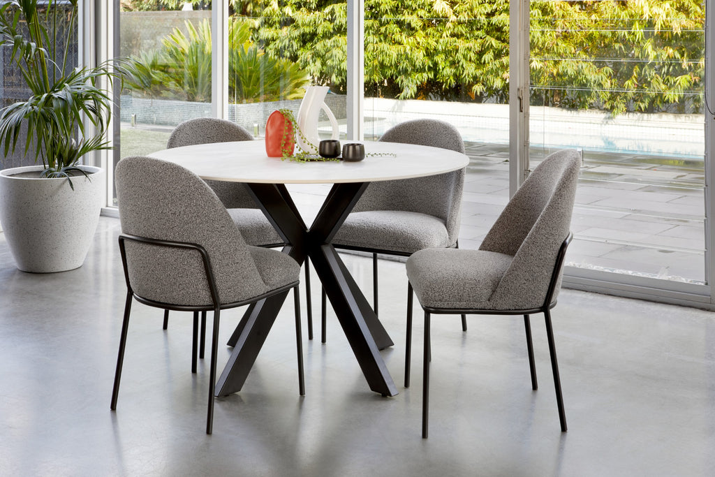 Venezia Round Dining Table Snow White