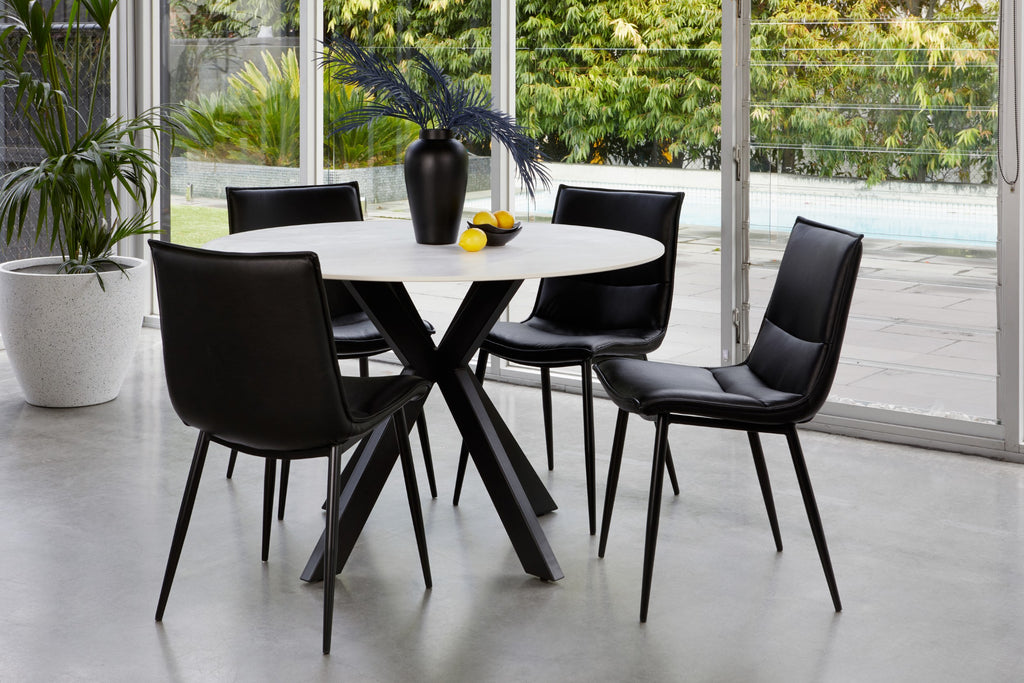 Venezia Round Dining Table Snow White