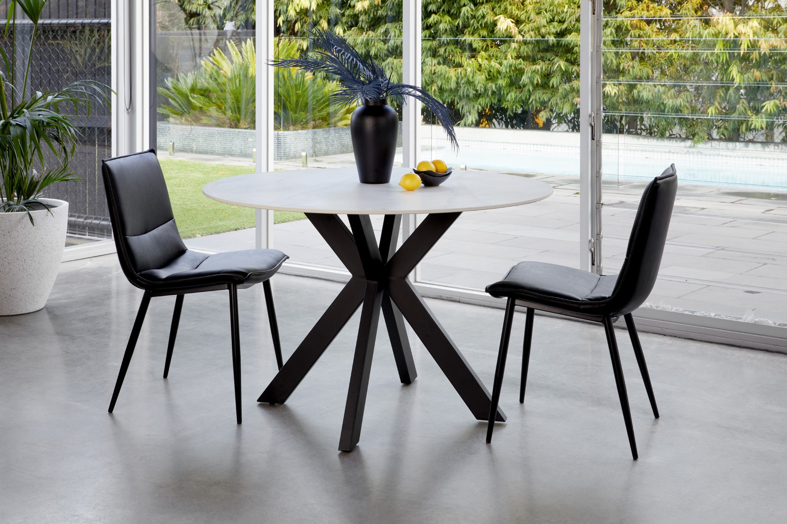 Venezia Round Dining Table Snow White