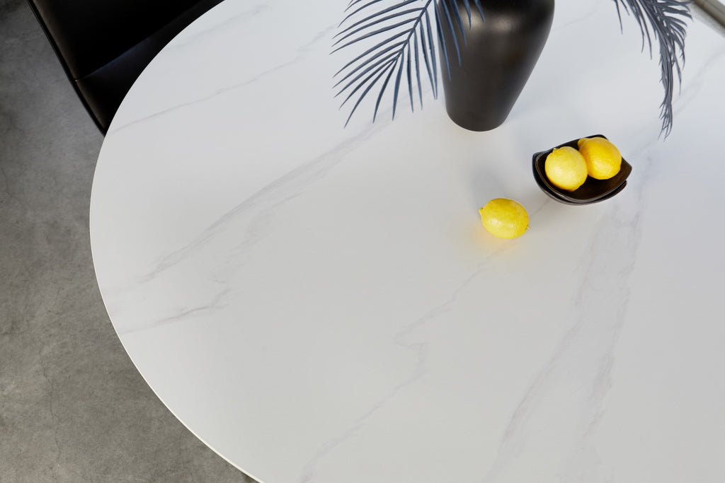 Venezia Round Dining Table Snow White