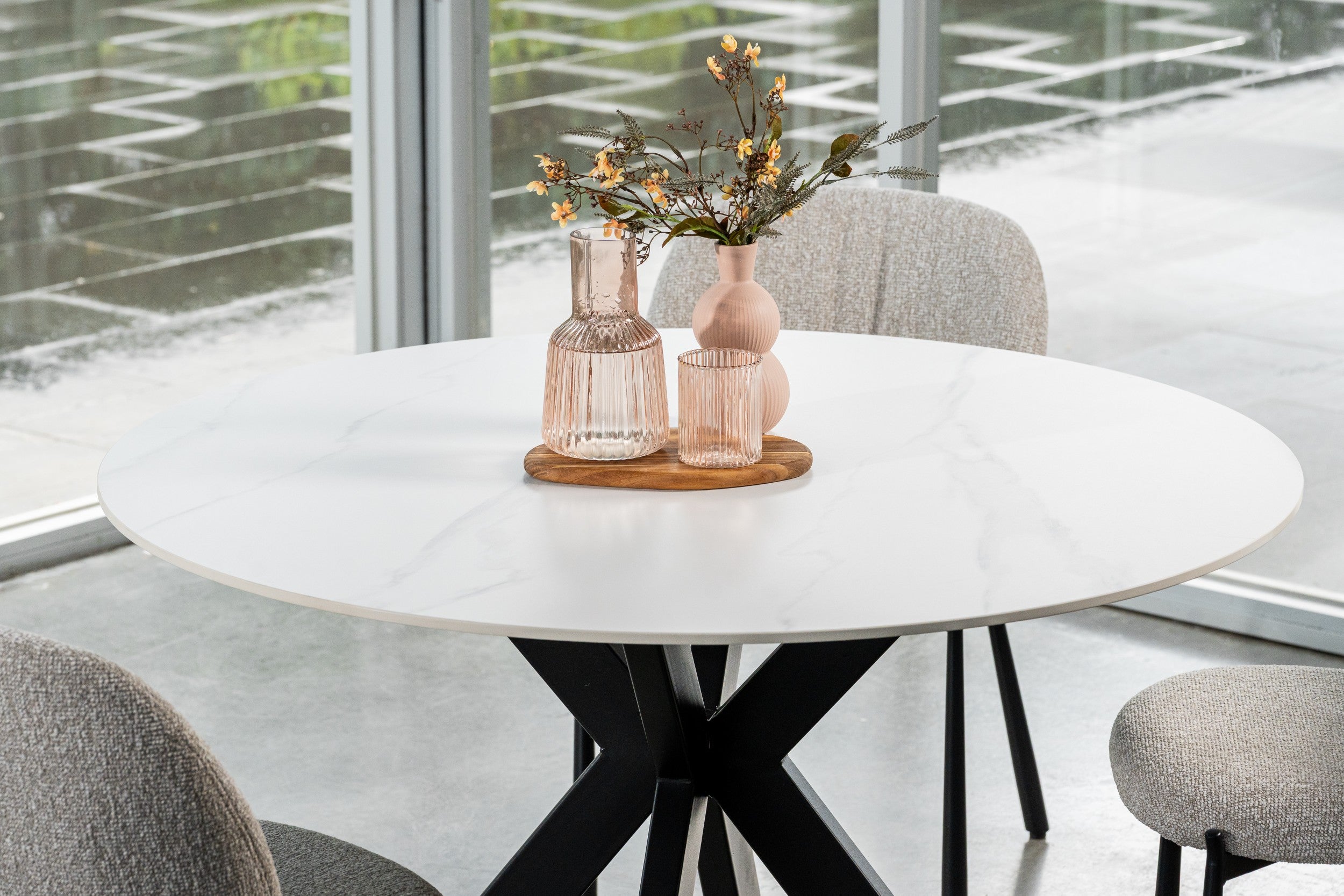 Venezia Round Dining Table Snow White