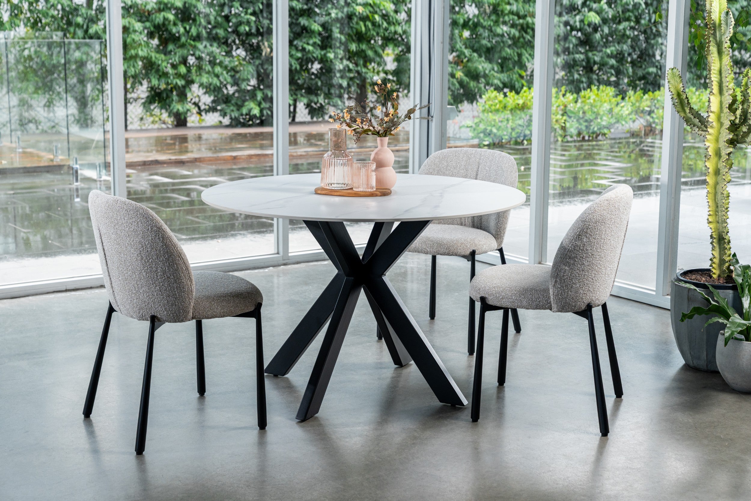 Venezia Round Dining Table Snow White