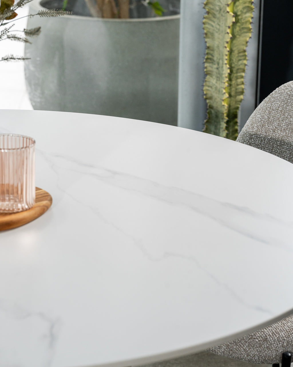 Venezia Round Dining Table Snow White