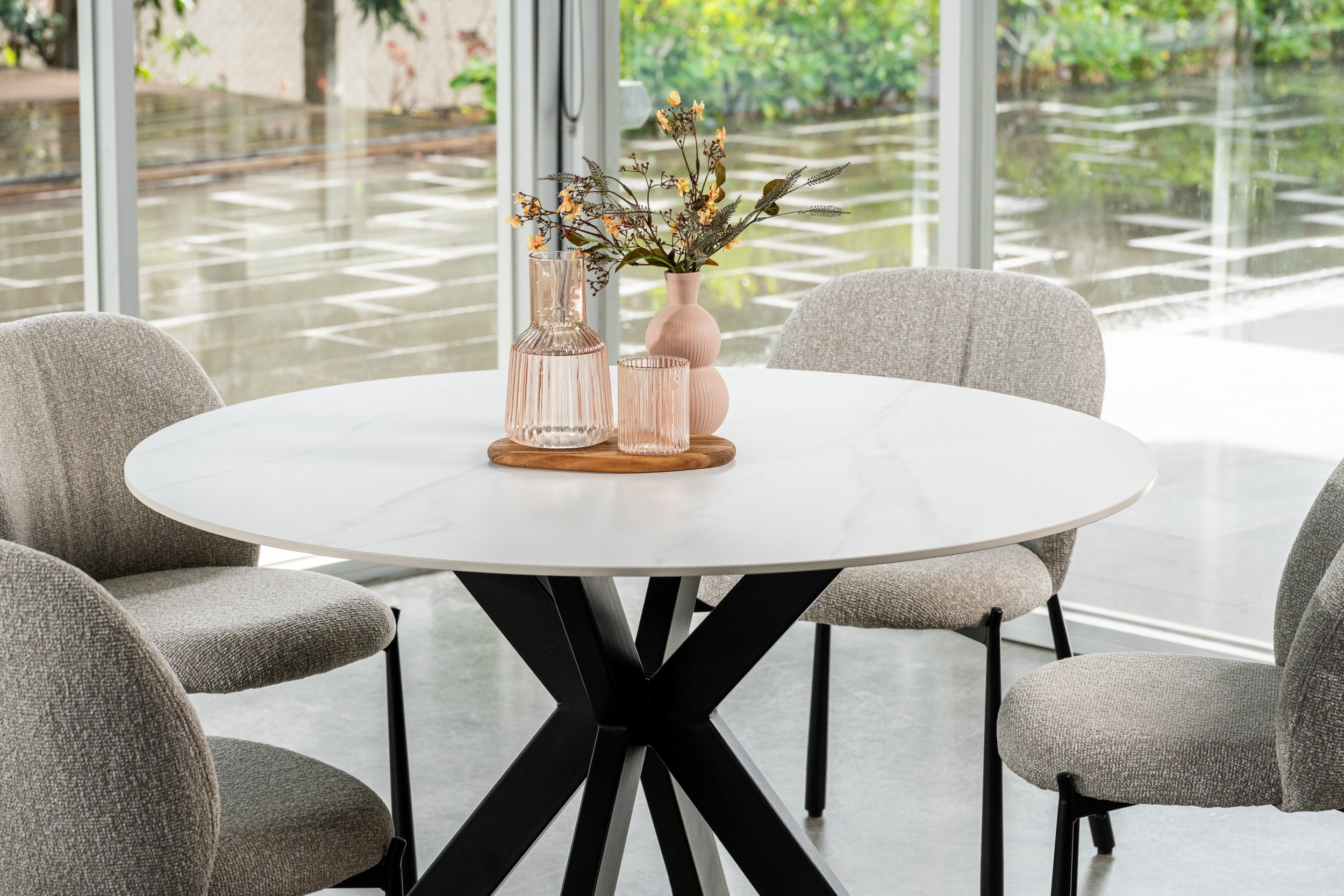 Venezia Round Dining Table Snow White