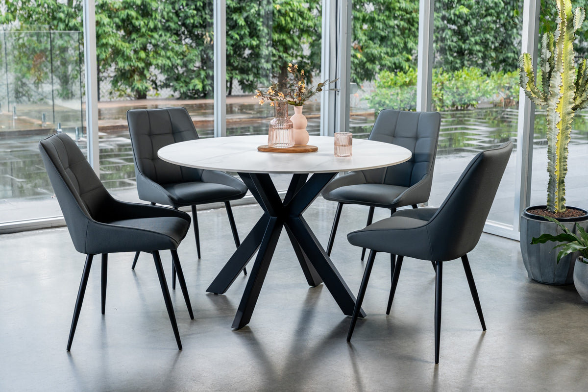 Ruvello Dining Chair Charcoal (Set of 2)