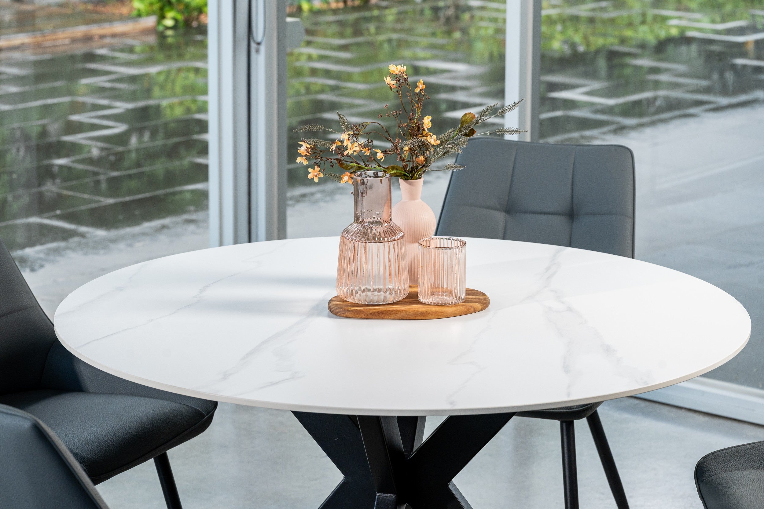 Venezia Round Dining Table Snow White