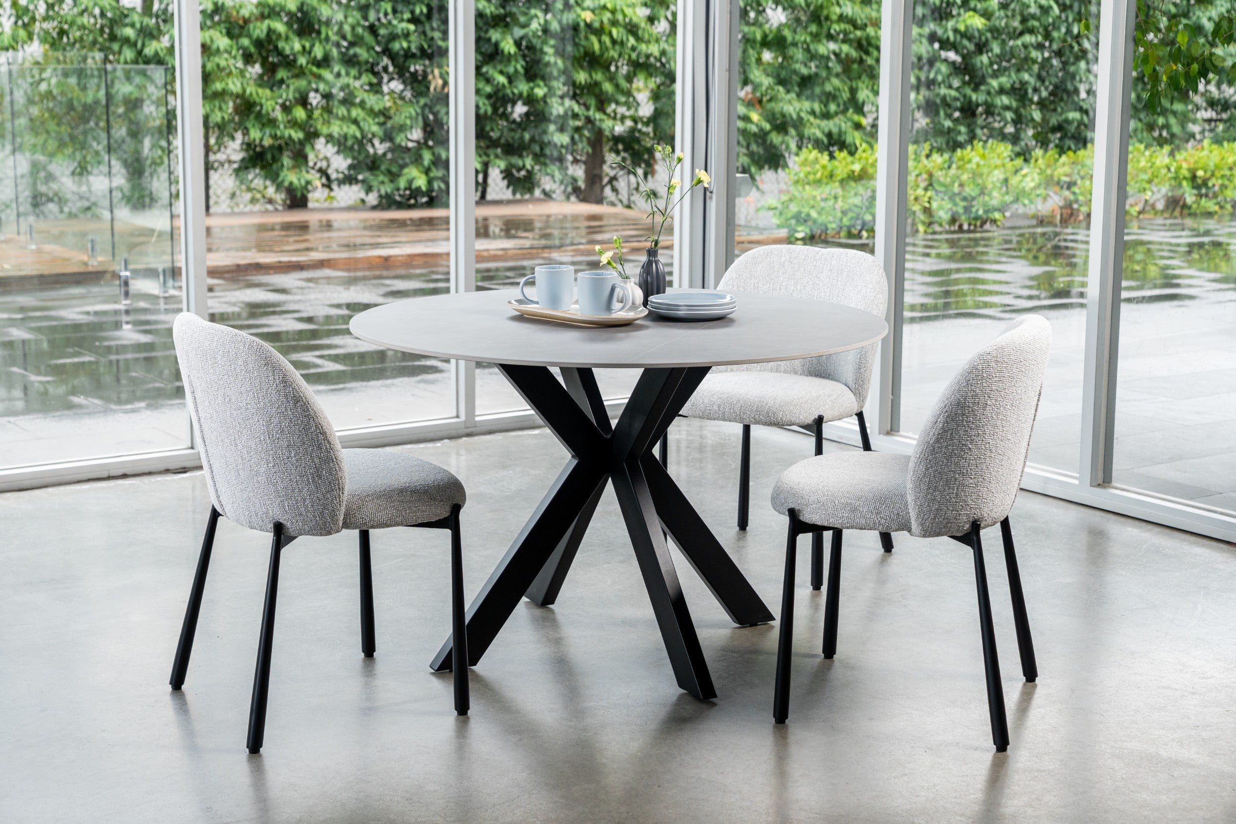 Venezia Round Dining Table Bulgarian Grey