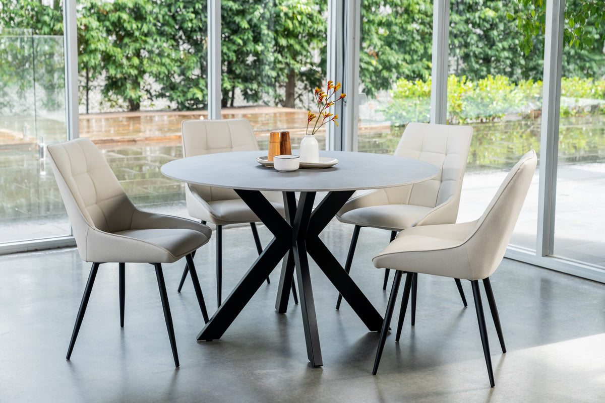 Ruvello Dining Chair Ivory (Set of 4)