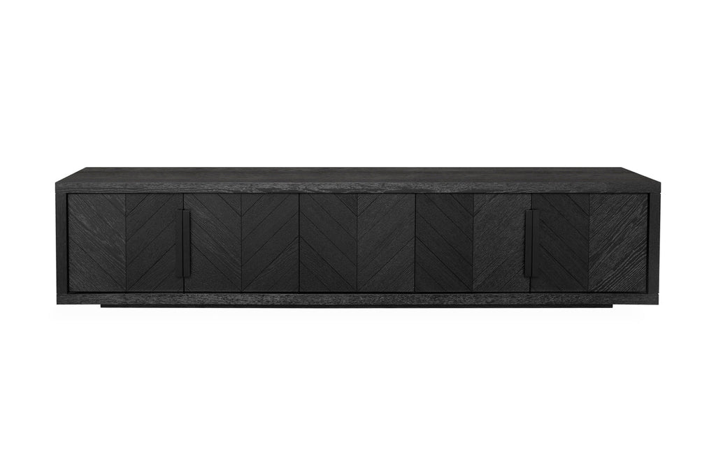 2.23m Entertainment TV Unit - Textured Espresso Black