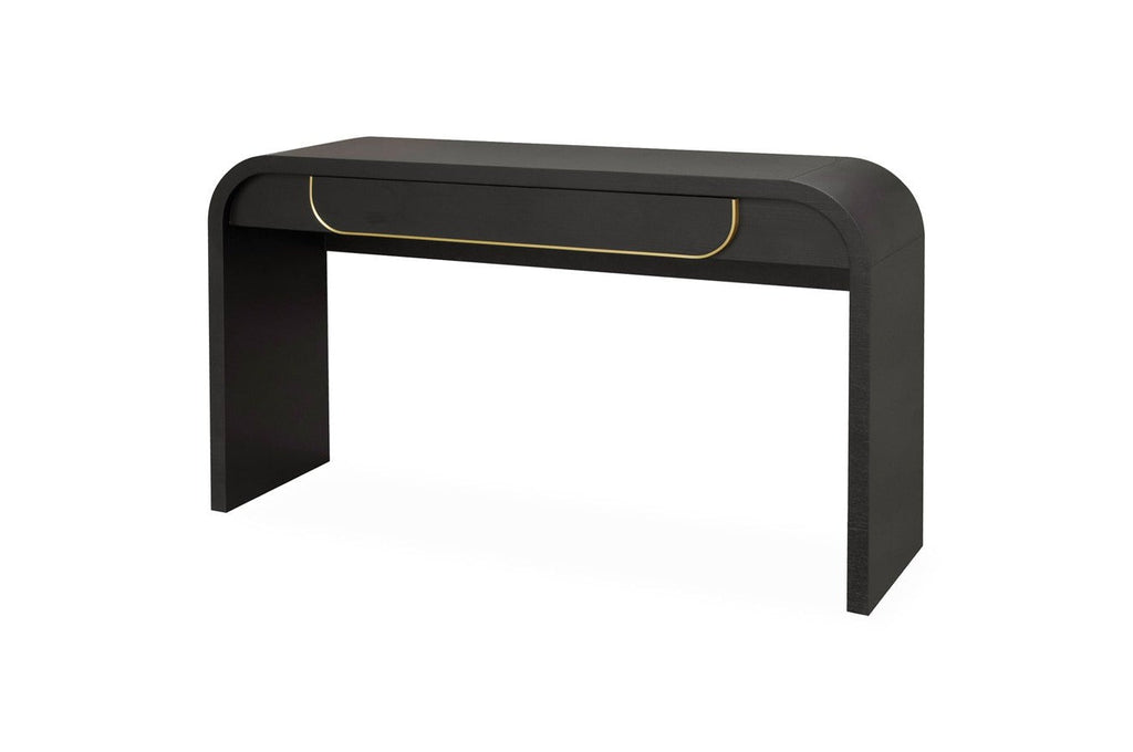 1.4m Ferrara Console Table - Textured Espresso Black