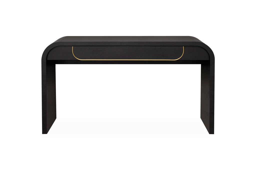 1.4m Ferrara Console Table - Textured Espresso Black