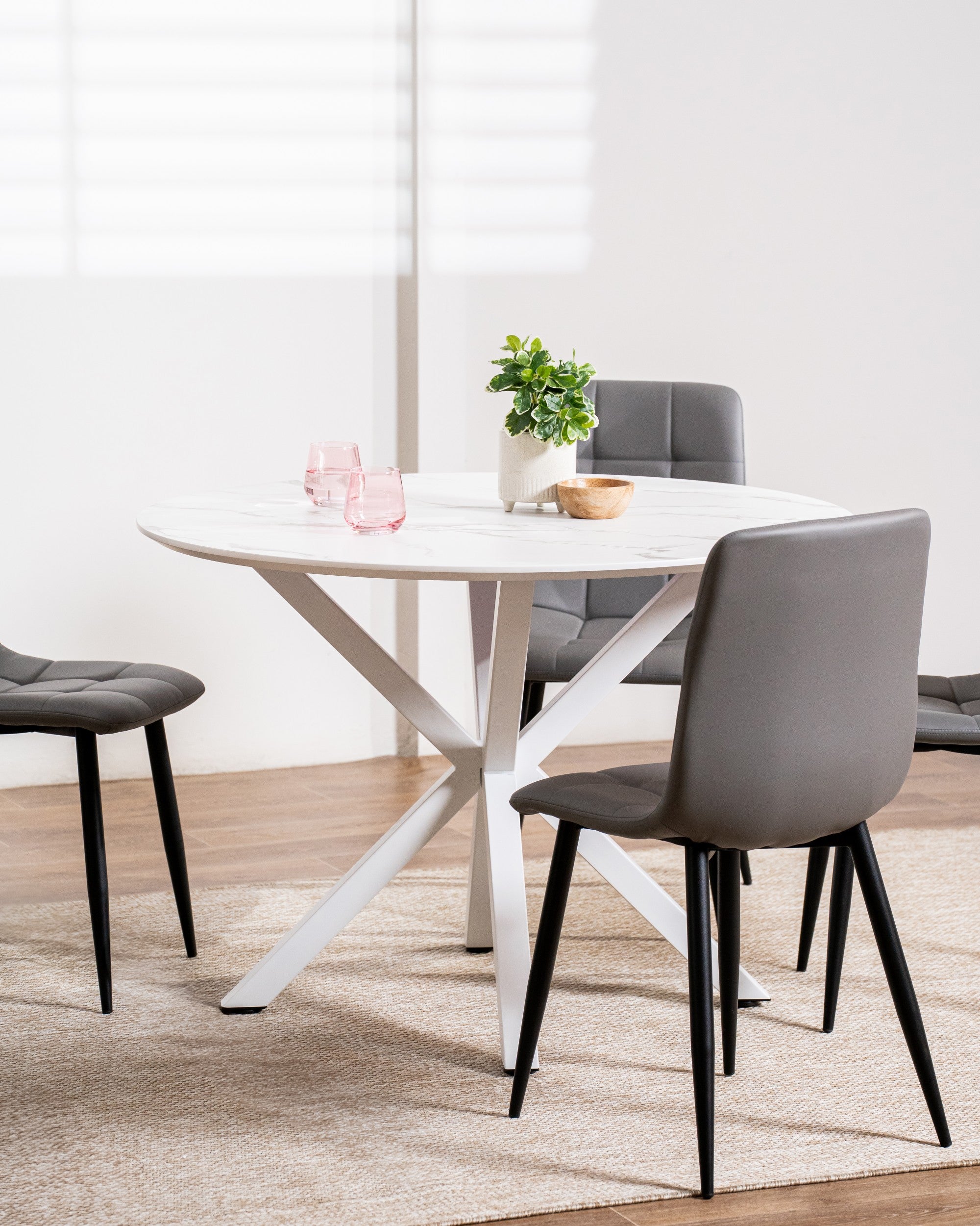 Maison Dining Table White Marble