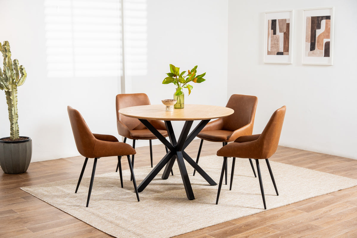 Costiva Dining Chair Cognac (Set of 2)