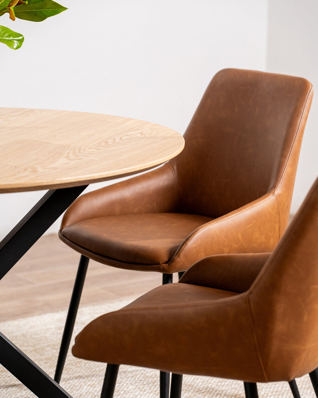 Costiva Dining Chair Cognac (Set of 2)