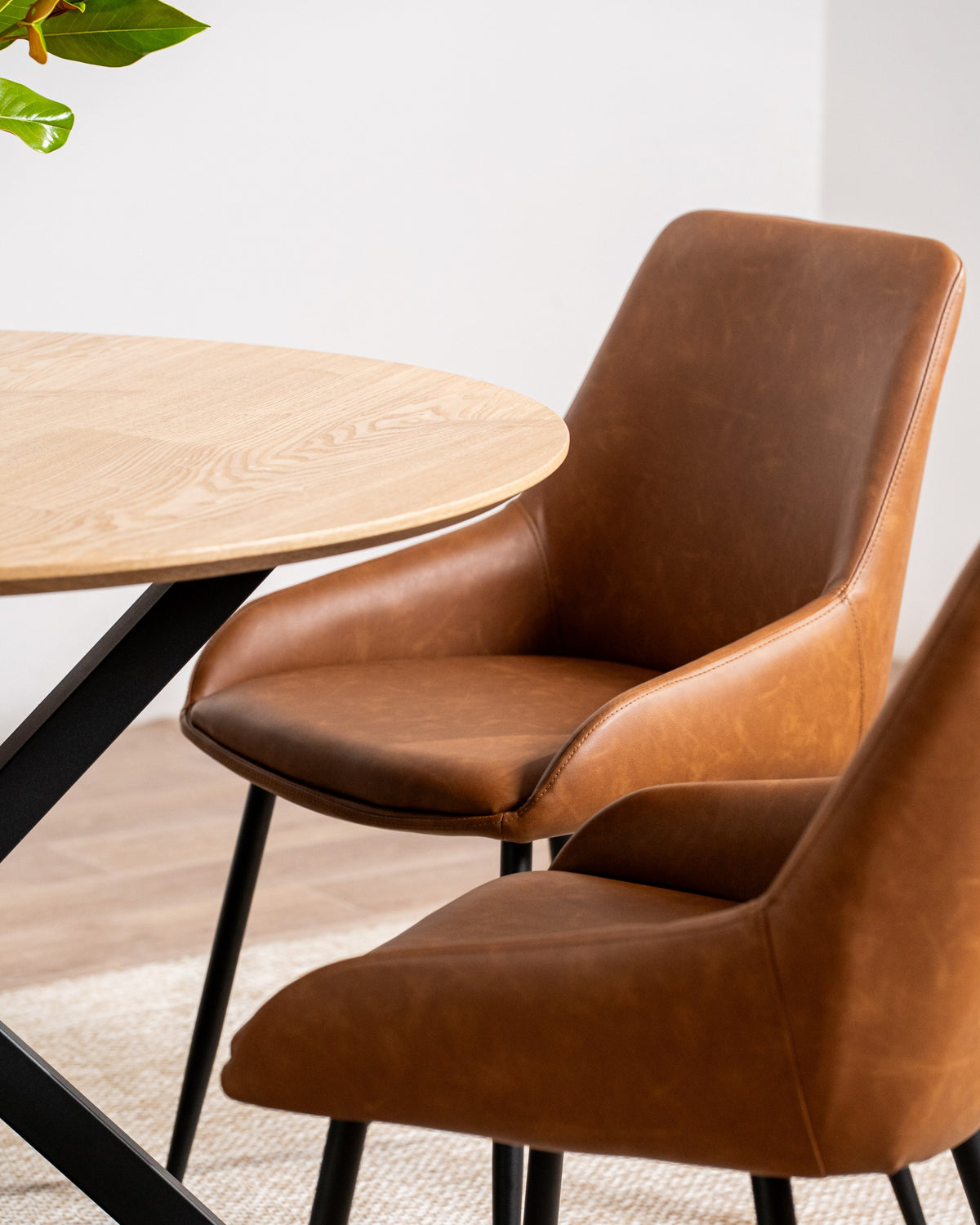 Costiva Dining Chair Cognac (Set of 2)