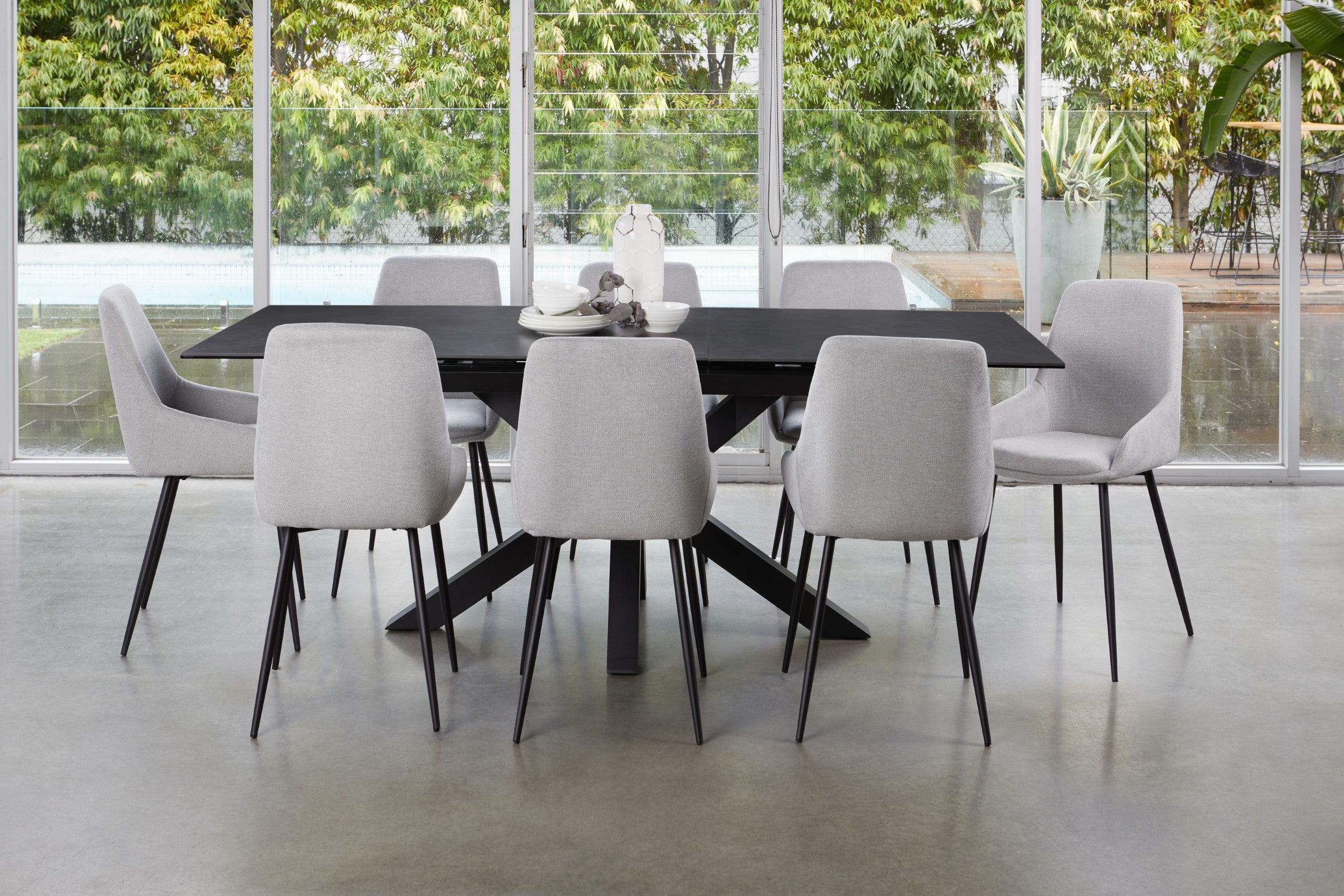 Blizzara Extension Dining Table Blizzard Ceramic