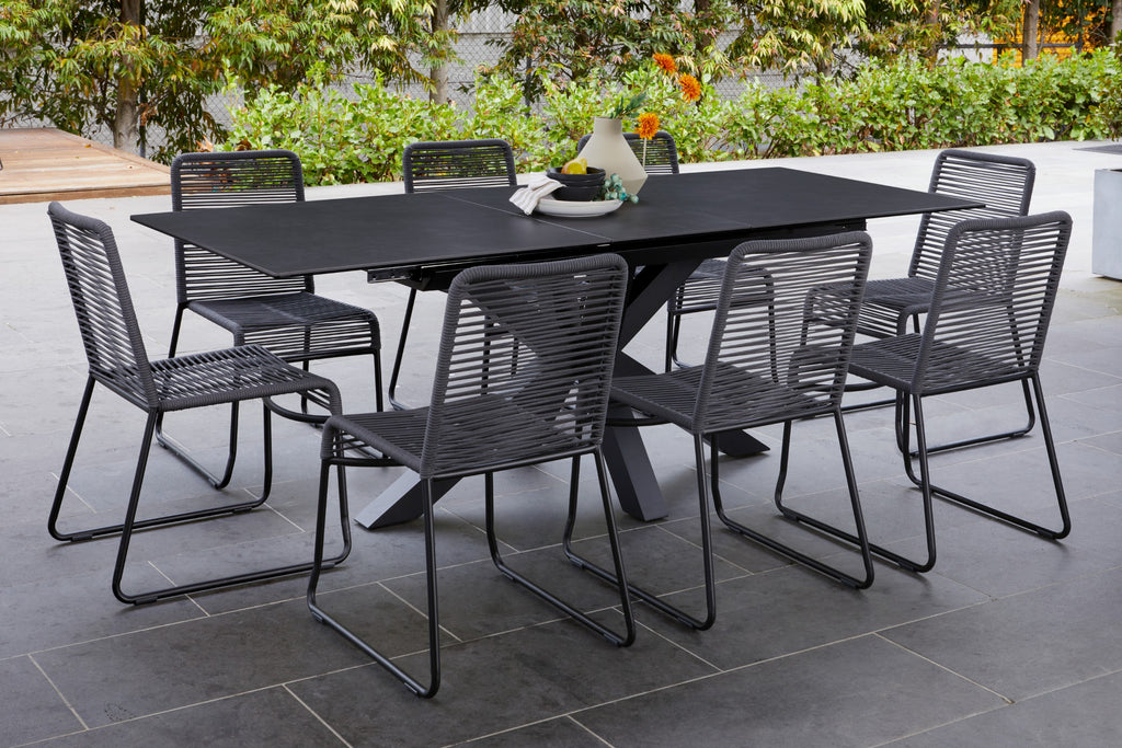 Livaro Outdoor Chair Charcoal (Set of 4)