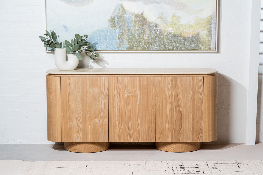 Varello Buffet White Travertine