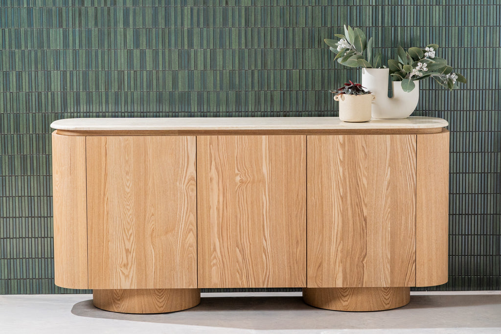Varello Buffet White Travertine